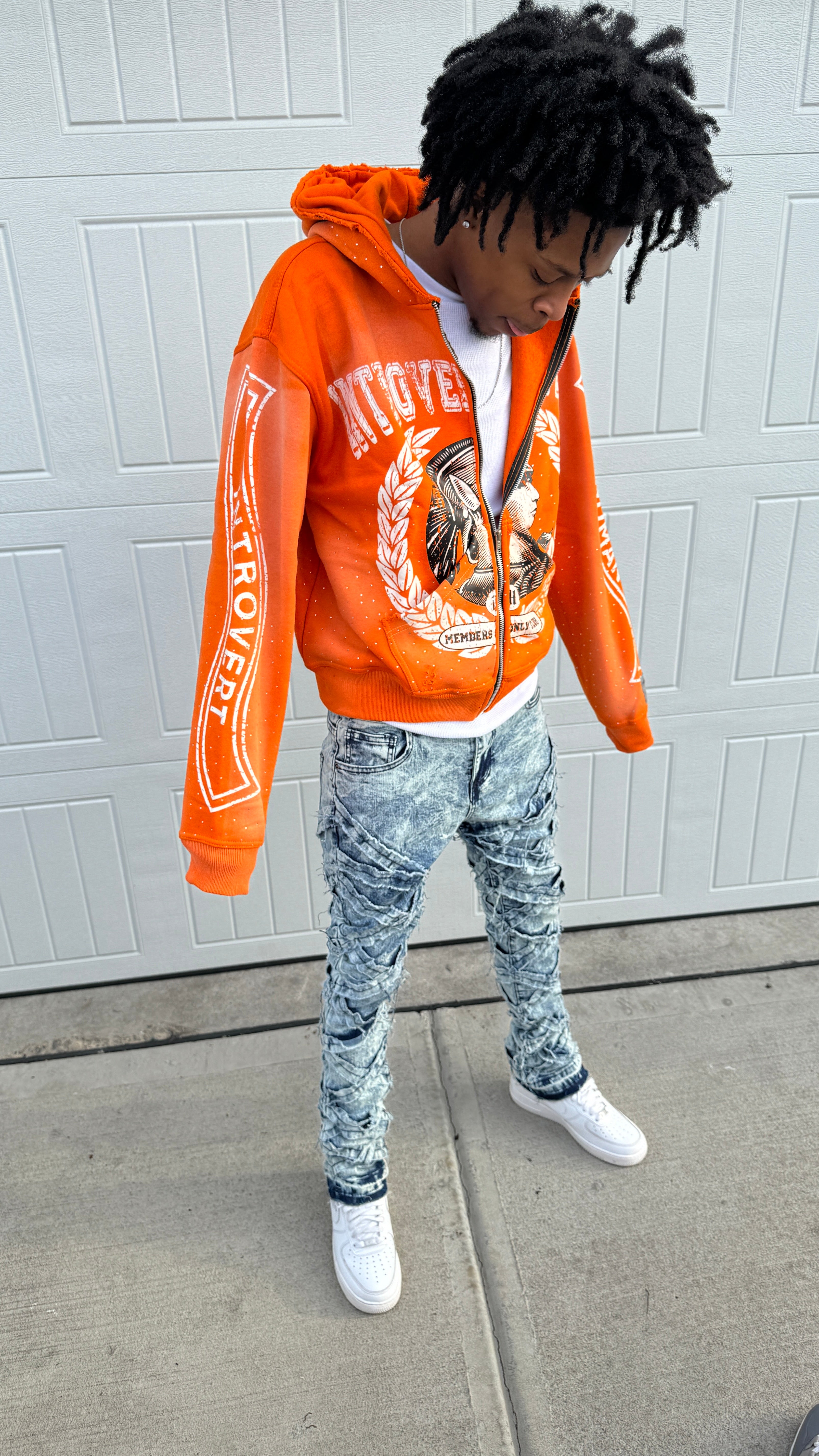 STARRY NIGHT ZIP UP ORANGE