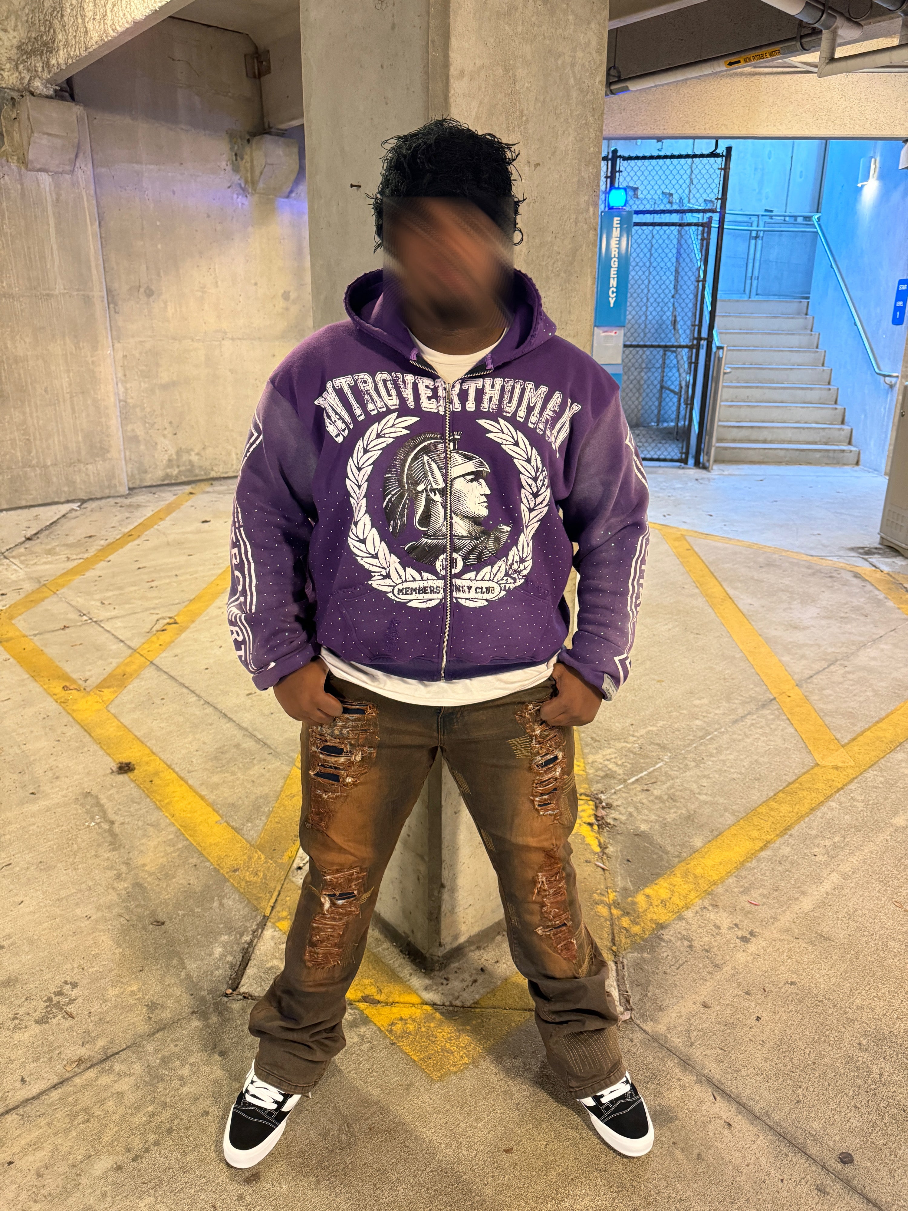 STARRY NIGHT ZIP UP PURPLE